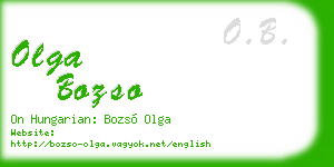 olga bozso business card